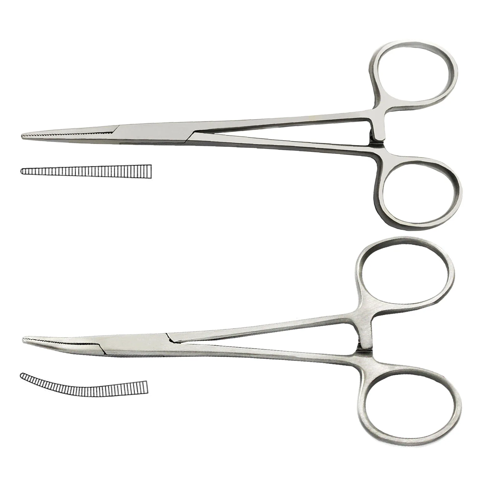 1pc Stainless Steel Hemostatic Forceps Surgical Forceps Tool Hemostat Locking Clamps Forceps Fishing Pliers Curved/Straight Tip image 5