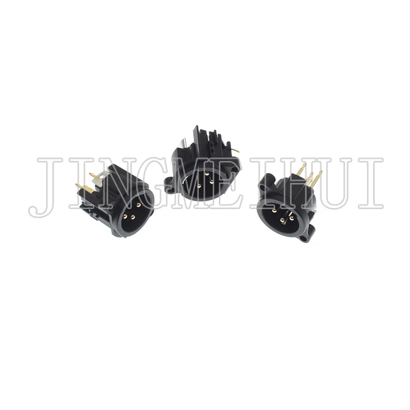 XLR connector 3 pole multifunctional male receptacle SPM pin core PCB panel mount chassis For audio video microphone speaker ele 4
