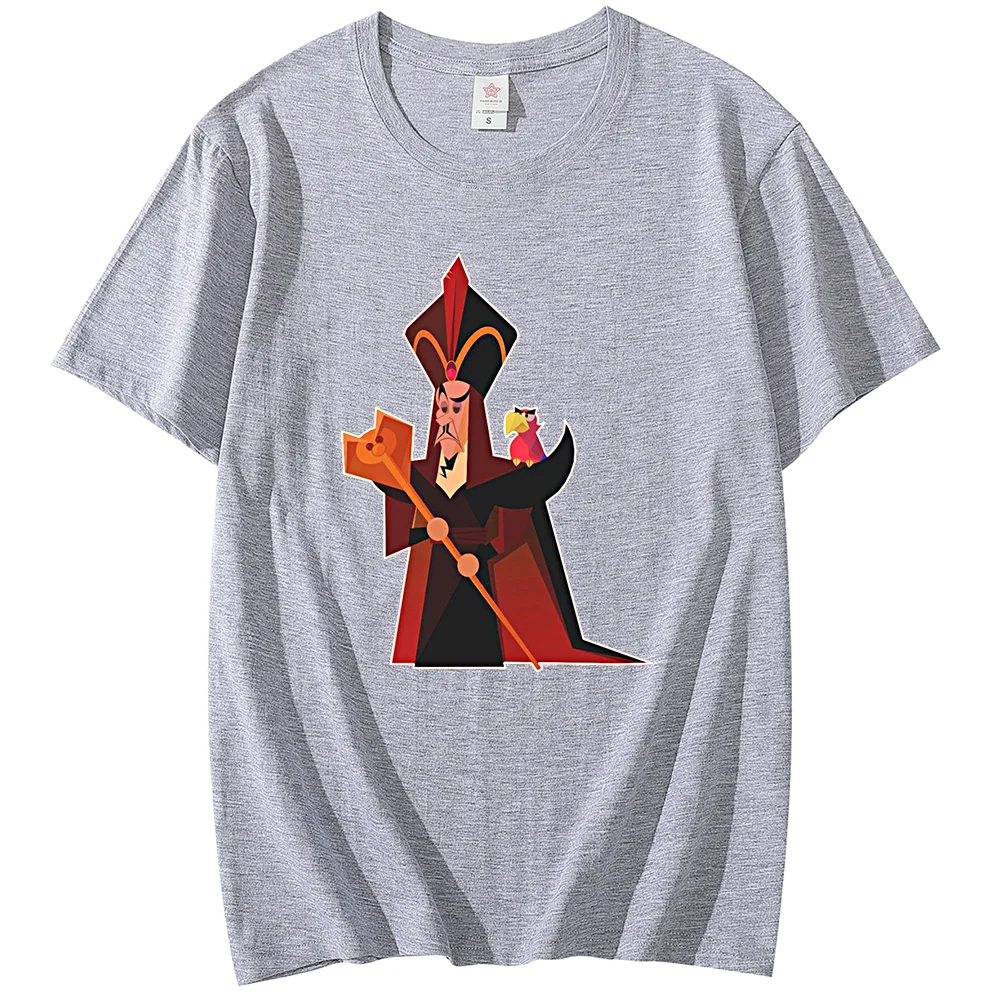 Disney Aladdin Jafar print T-shirt Leisure Sports Street Harajuku Couple Student T-shirt