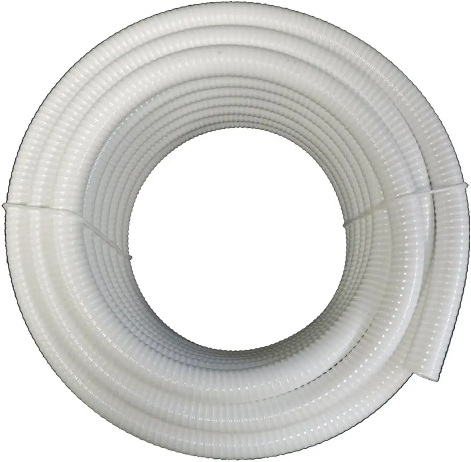 

(1 1/2" Dia. x 50 ft) ® White Flexible PVC Pipe, Hose, Tubing for Pools, Spas and Water Gardens.