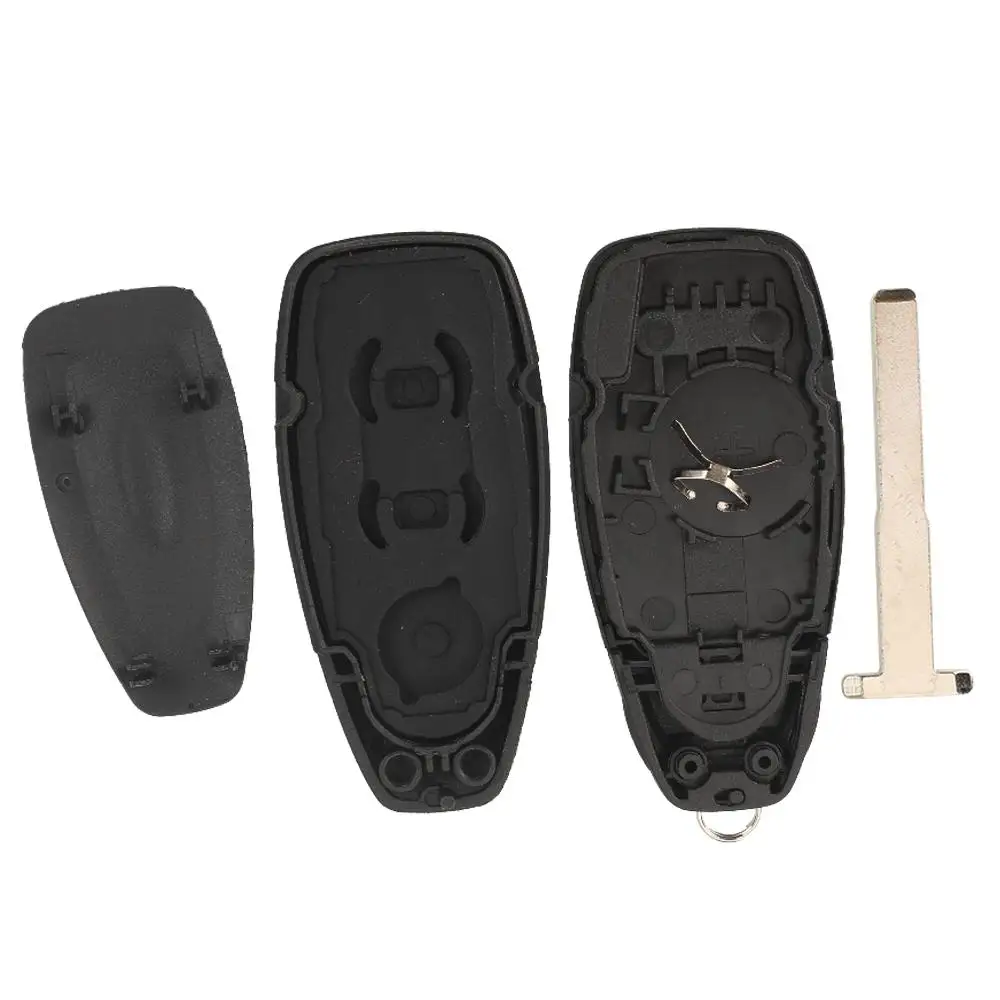 Jingyuqin 2/3 кнопки корпуса автомобильного ключа для Ford Focus C-Max Mondeo Kuga Fiesta Focus титановый чехол для дистанционного ключа с необрезанным лезвием