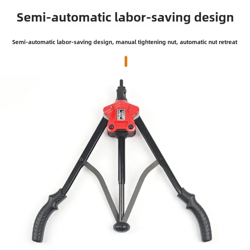 Manual Rivet Nut Gun for Hole Nut and Screw Installation, Double Handle Riveting Tool for Quick and Easy Operation