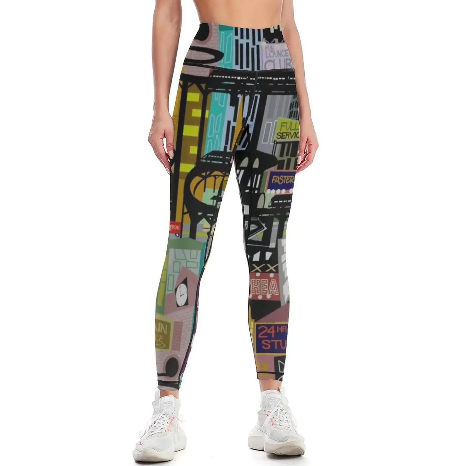 

Mid-Century City Leggings Women's high waist Women's sports pants Women's tights push up tights for Womens Leggings