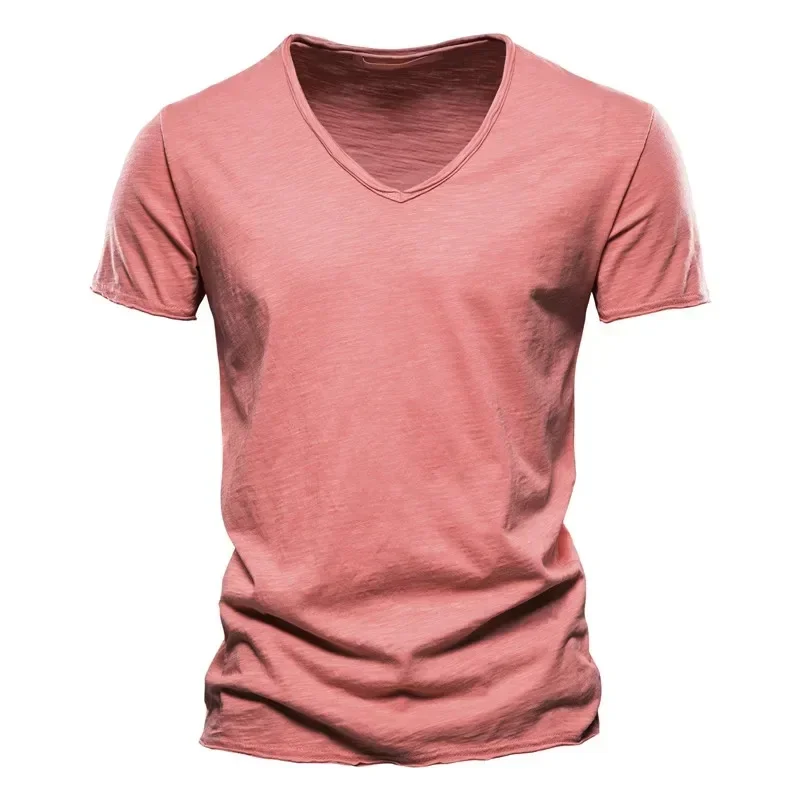 aiopeson-100-algodao-masculino-camiseta-com-decote-em-v-design-de-moda-fino-ajuste-solido-camisetas-masculinas-topos-camisetas-de-manga-curta-t-camisa-para-homem