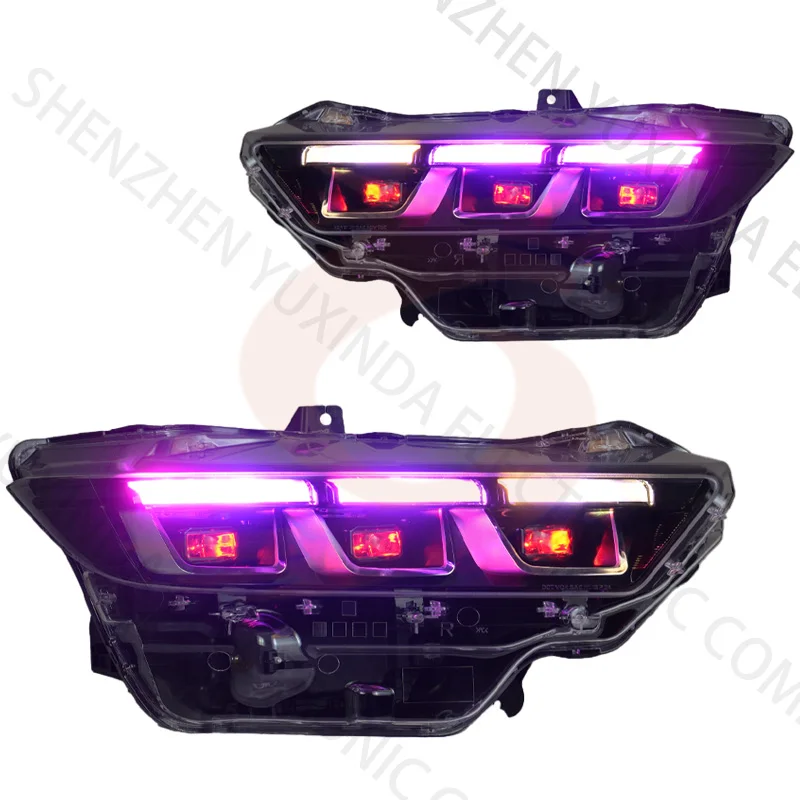 

Auto LED Headlights Assembly for Car RGB Headlight for Ford Mustang S650 GT 2024 2025 Red Demon Eye Style Type 24-25 Headlamp