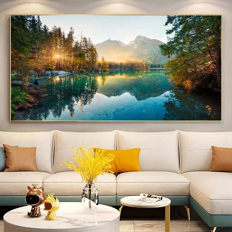 Современные пейзажные произведения искусства без рамы на холсте идеально подходят для спальни, гостиной, коридора, декора стен