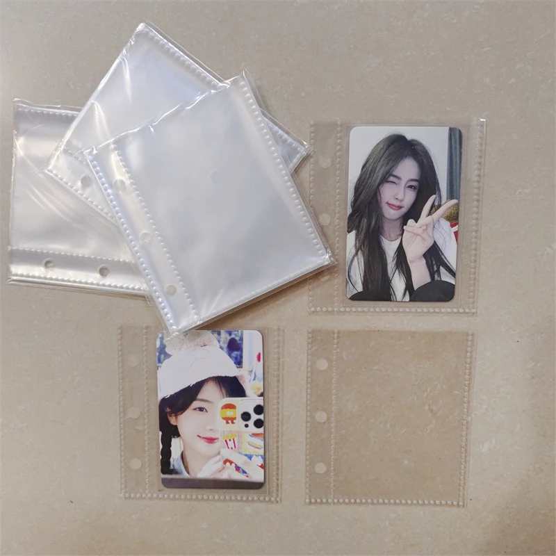 30pcs A8 Binder Sleeves Photo Album Double Sided Binder Refill Inner Cards Photocard Refill Bags Pockets Photo Card Postcard