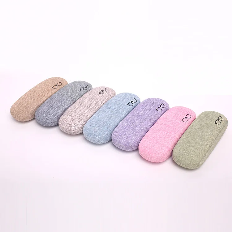 Fashion Glasses Case Hard Shell Linen Fabrics Eyewear Cases Cover Protective for Men Women Sunglasses Eyeglasses Glasses Box