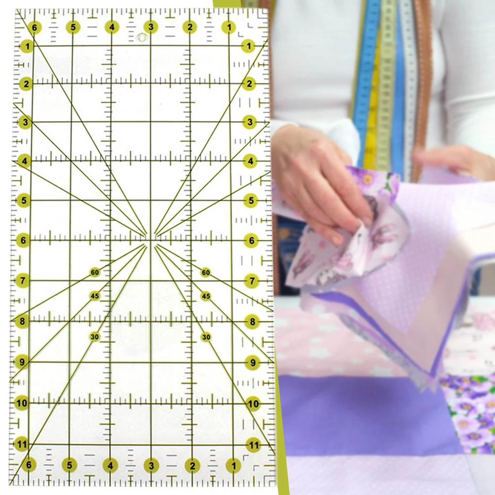 Precise Machine Quilting Ruler Lasers Cut Acrylic Quilters' Ruler For Quilting Sewing