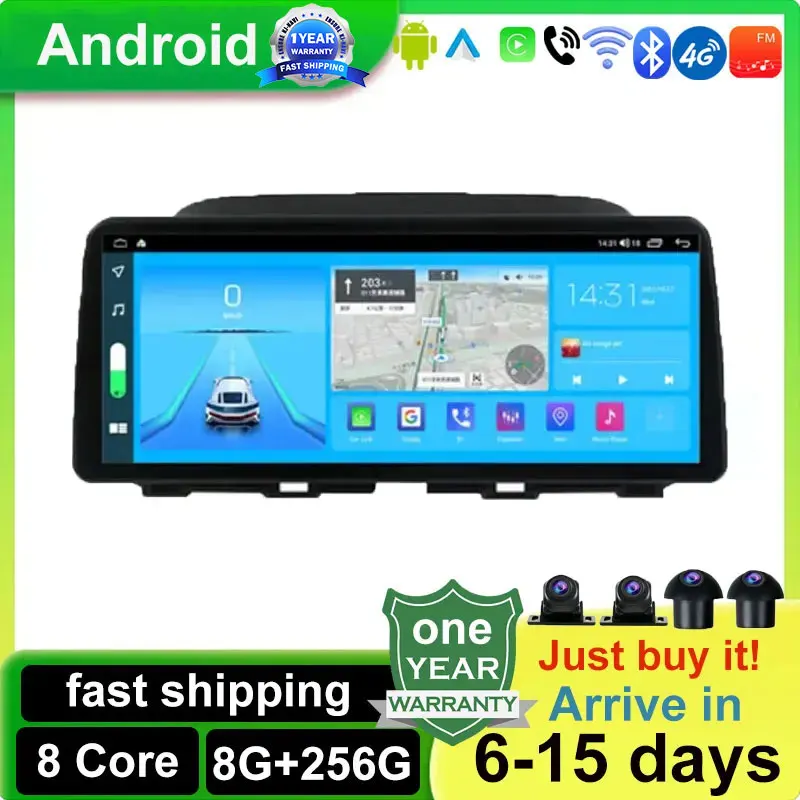 For Mazda CX5 CX-5 CX 5 2012-2015 12.3 Inch Android 14 Touch Screen  Car Carplay Radio Multimedia Stereo Player GPS Navigation