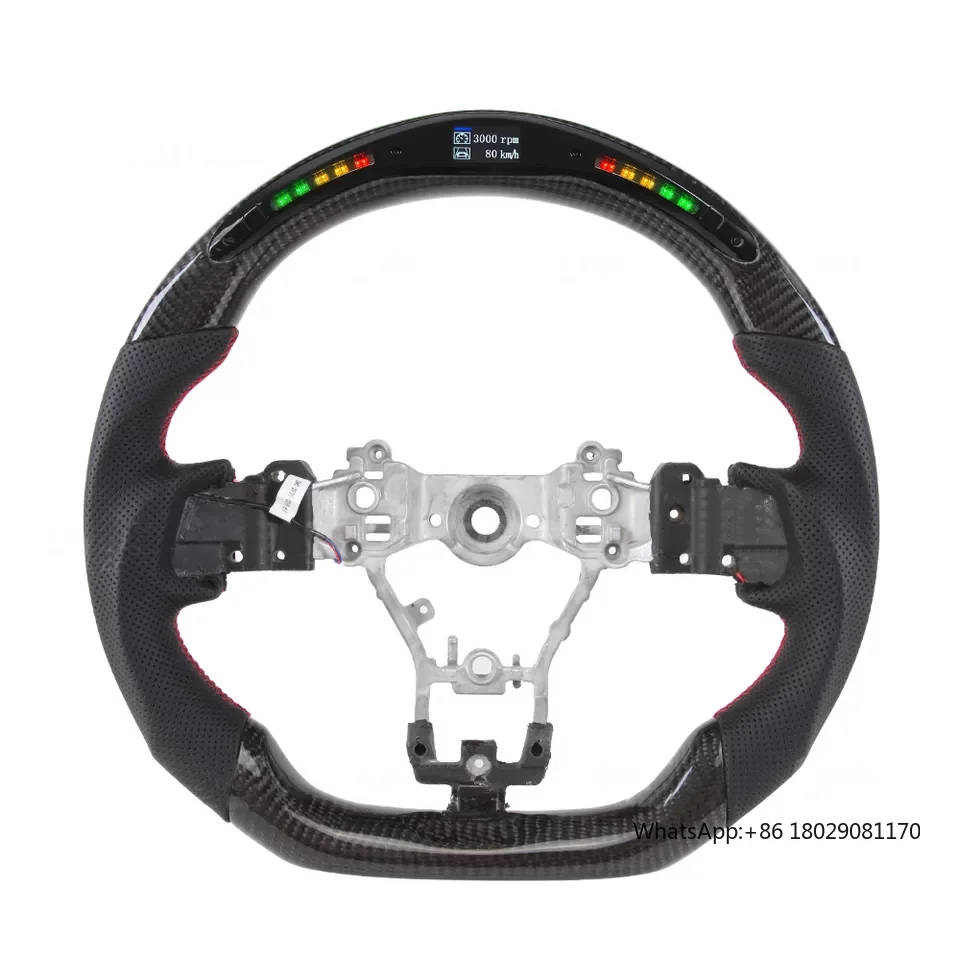 WRX LED Racing Car Carbon Fiber Steering Wheel For Subaru WRX STI 2015 2016 2017 2018 2019 2020 Car Steering Wheel