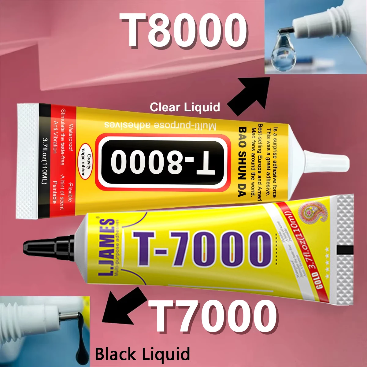 

T8000 T7000 Многофункциональный клей для ремонта телефона «сделай сам», клей для ЖК-экрана, электронный клей Tran для ремонта мобильных телефонов