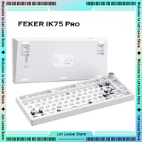 FEKER Ik75 Pro Mechanical Keyboards Wireless Bluetooth Three Mode Low Delay Multifunctional Knob Customized Gaming Keyboard Kit