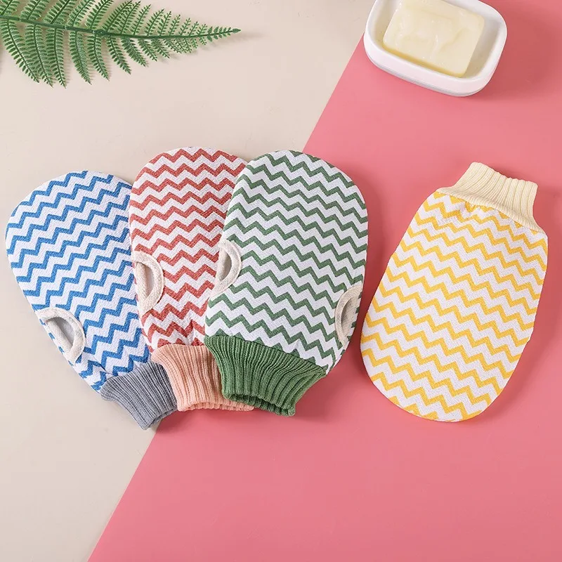 Doppelseitige Peeling-Badehandschuhe, verdickt, für kraftvolle Entfernung abgestorbener Schlamm, Rückenpeeling, Badezubehör