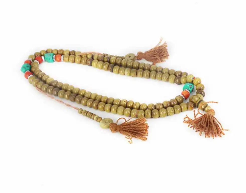 8mm Nepal Yak bone Buddhist beads 108 necklace sweater chain Karma Bohemian Fragrant Unisex Peace Men Prayer