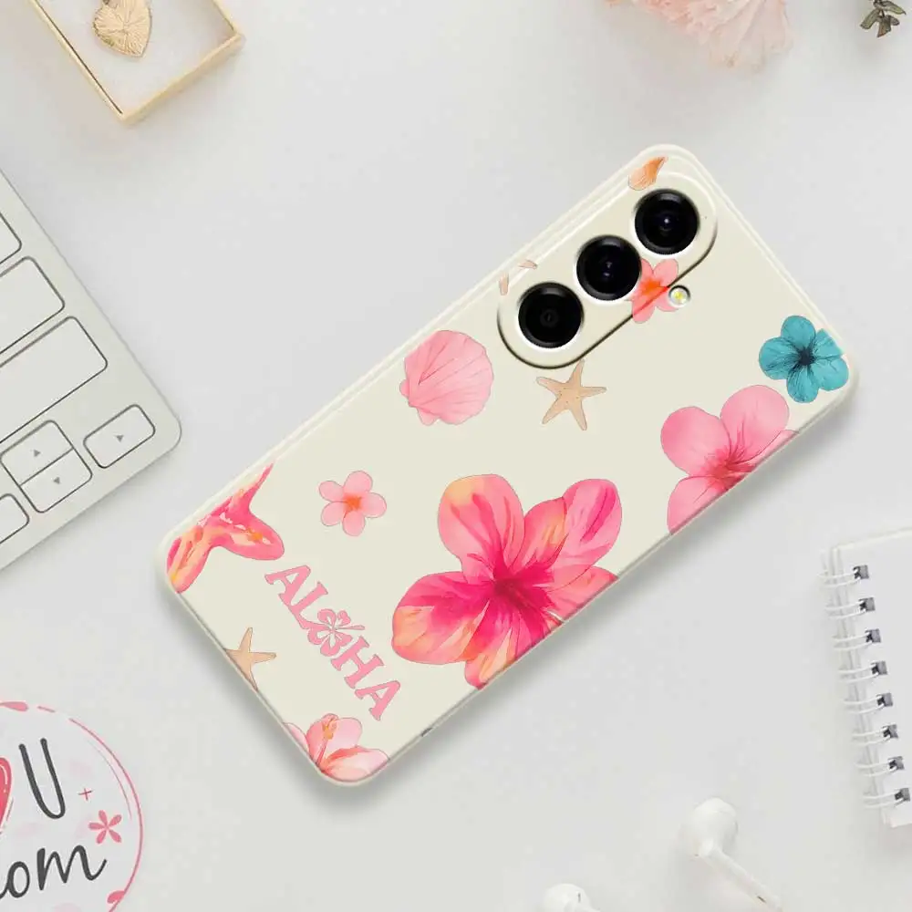 Custodia per telefono con fiori estivi per Samsung Galaxy S25 S24 S23 S22 S21 S20 Ultra Plus S10Plus S24FE S23FE S22FE S21FE S20FE Cover morbida