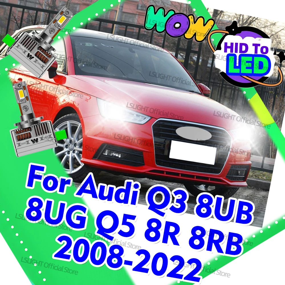 

2x автоматические фары D3S D3 HID для светодиодных фар 30000LM 12V для Audi Q3 8UB 8UG 2011-2014 Q5 8R 2008-2018 Q5 8RB 2008-2022