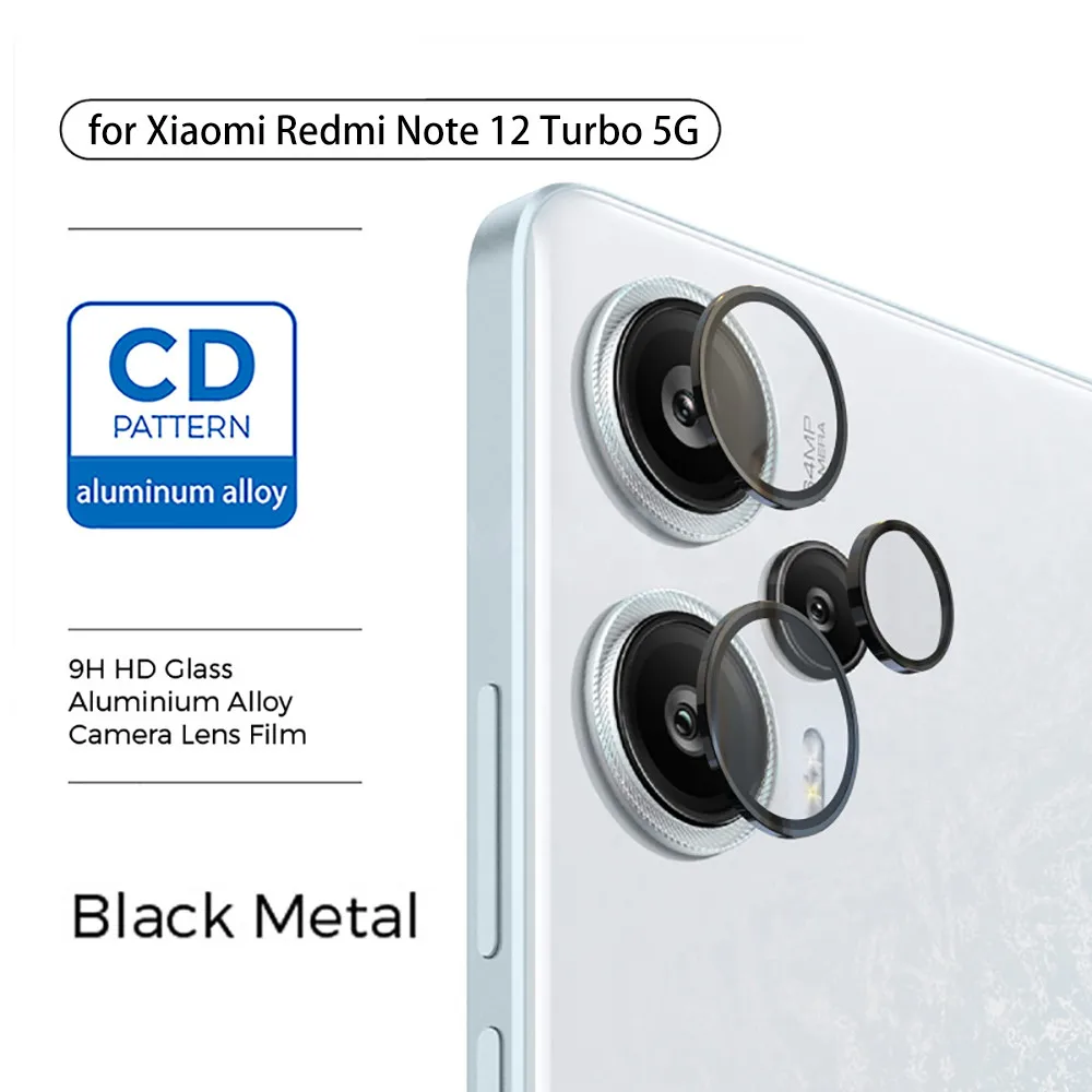 For Xiaomi Redmi Note 12 Turbo Case Aluminum Alloy Rear Camera Protector Ring Redmy Note12 Pro Plus 12Turbo 5G Back Lens Cover