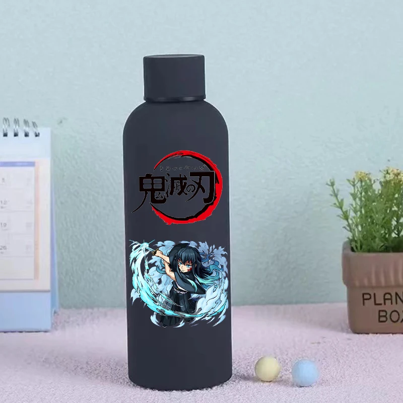 

500ML Demon Slayer Thermos Cup Childrens Stainless Steel Direct Drinking Water Cup Adult Large Capacity Drinking Bottles Gifts