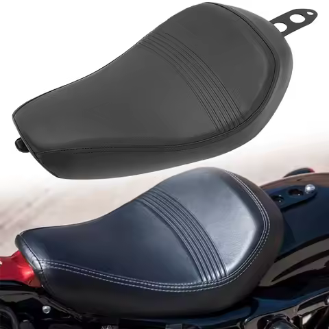 Driver Solo Seat Motorcycle Black Front Cushion Seat Fits For Harley Sportster XL 1200 883 72 Forty Eight 2016-up