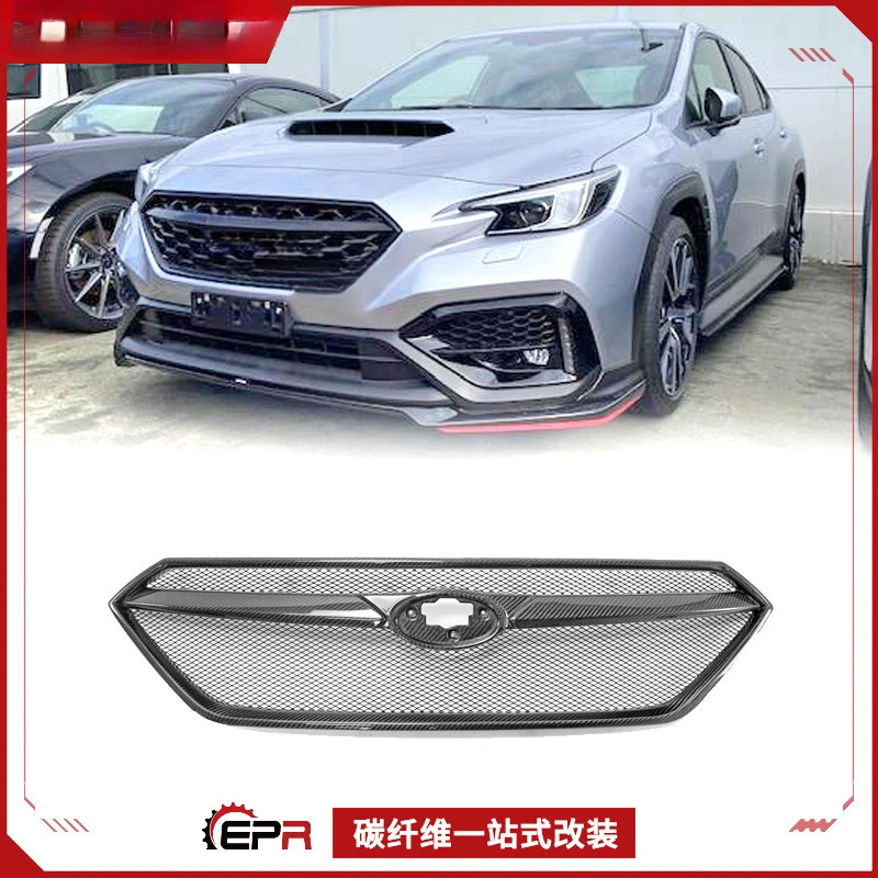 

For Subaru WRX S4 VBH Carbon Fiber STI Style Front Bumper Grille Cover