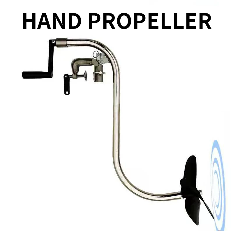 Inflatable Boat,Hand-operated Propeller,  Plastic Boat Stern Hanger, Silent and Energy-saving Rubber Boat Outboard Motor