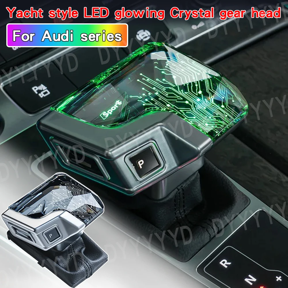 

Fit for Audi Crystal Gear Shift Knob A4L/A5/A6L/Q5L/A3/A7 with Light Yacht-style Gear Lever Upgrade & Modification
