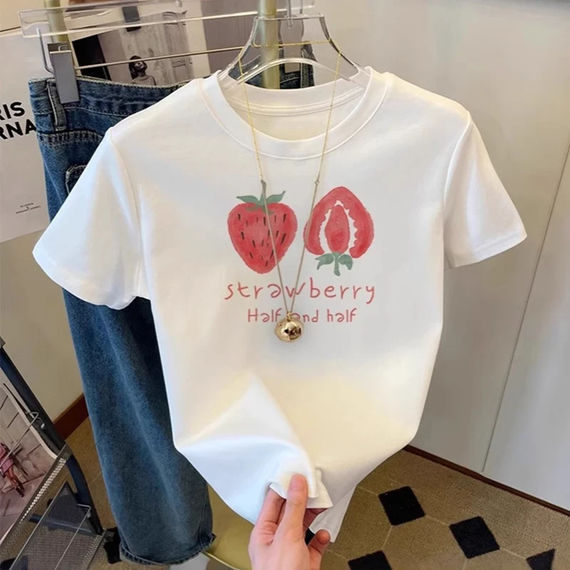 2025 gedruckt Kurzarm Plus Größe frauen Kurzarm T-Shirt Sommer Lose frauen T-Shirt Hohe Qualität Brief Muster CCXX229