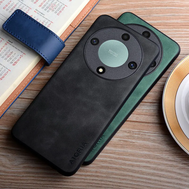 Leather Case For Honor X9a X9b X8b X8a X7b X7a X6b X6a X50i X50 funda silky feel durable cover coque