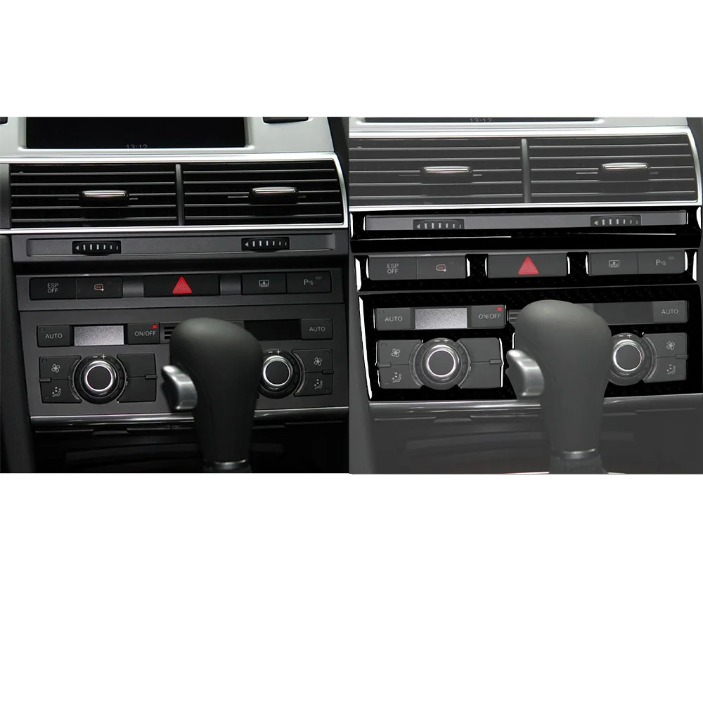 For Audi A6 S6 C6 2005-2011 Piano Black Centre radio CD air conditioning control panel Car inside Trim Accessories Sticker