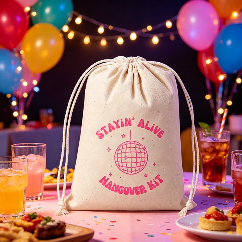 5-teiliges Stayin' Alive Kater-Set mit Kordelzug, Erholungsset für Junggesellenabschiede, letzte Disco-Hochzeit, Brautpartys, Dekoration – Detail 4