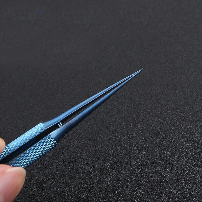 Titanium alloy stainless steel micro tweezers 0.15mm fine tweezers straight elbow tweezers wire tweezers