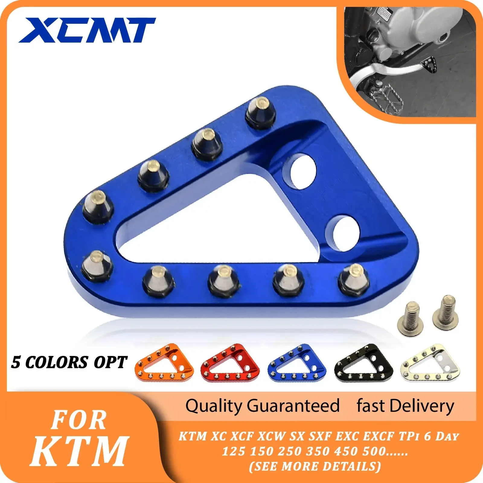 CNC Rear Brake Pedal Step Tip Plate For KTM XC XCF XCW SX SXF EXC EXCF TPi 6 Day 125 150 250 350 450 500 2017-2020 2021 2022