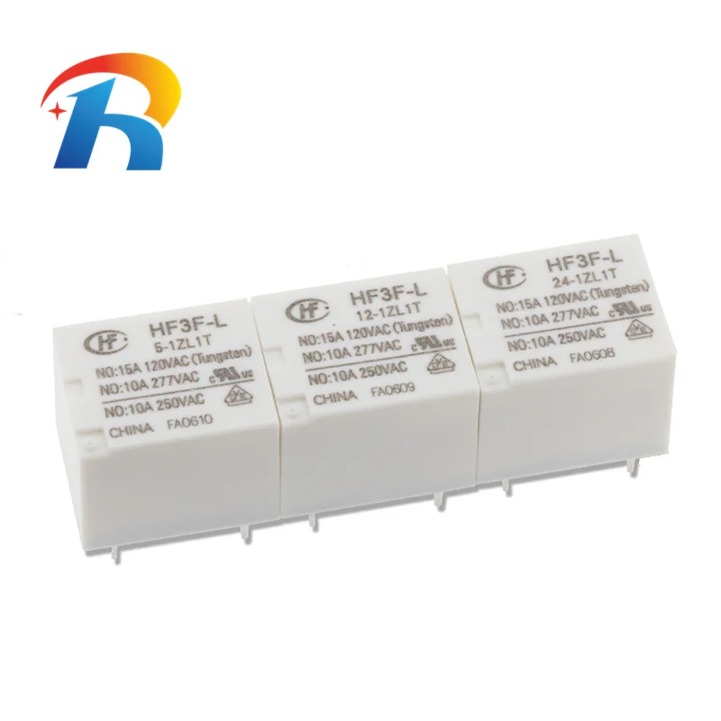 

5Pcs Electromagnetic relay HF3F-L 5-1ZL1T 12-1ZL1T 24-1ZL1T HF3F-L-5-1ZL1T HF3F-L-12-1ZL1T HF3F-L-24-1ZL1T 5Pin 10A 250VAC relay