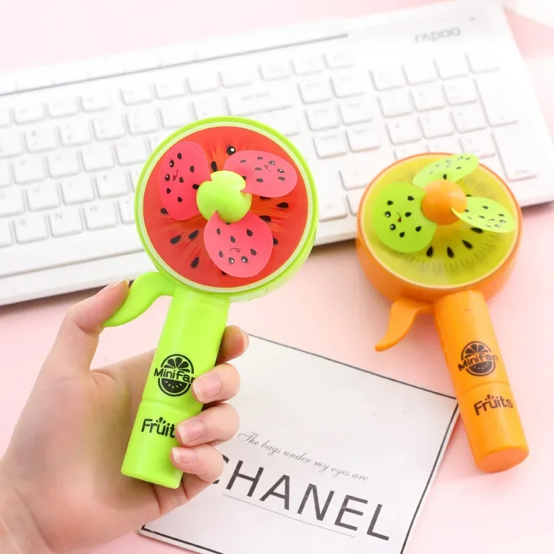 Summer Children's Mini Cartoon Hand Cranked Small Fan Baby Stroller, Portable Handheld and Portable Children's Fan Gift Toys