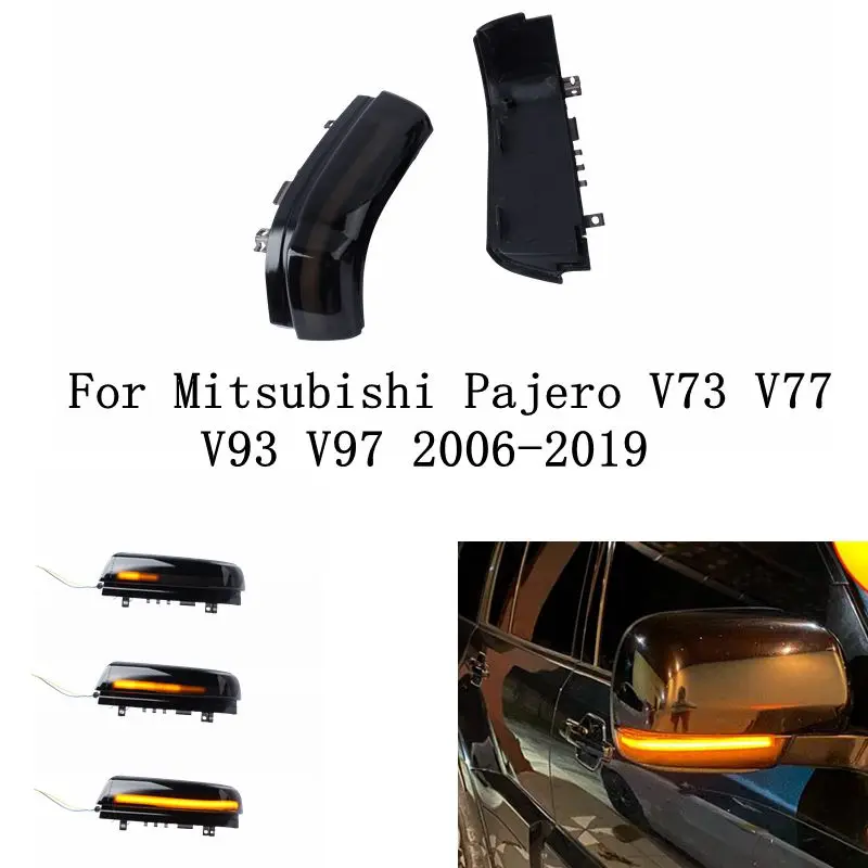 Side Wing Rearview Mirror Indicator Sequential Blinker LED Turn Signal Lights For Mitsubishi Pajero V73 V77 V93 V97 2006-2019