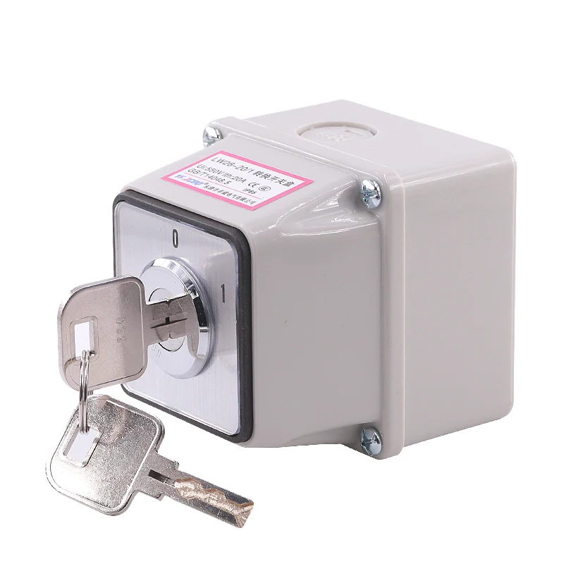 LW26-20 with lock waterproof box 220V three-phase power cut off switch reverse 25A/32A universal switch