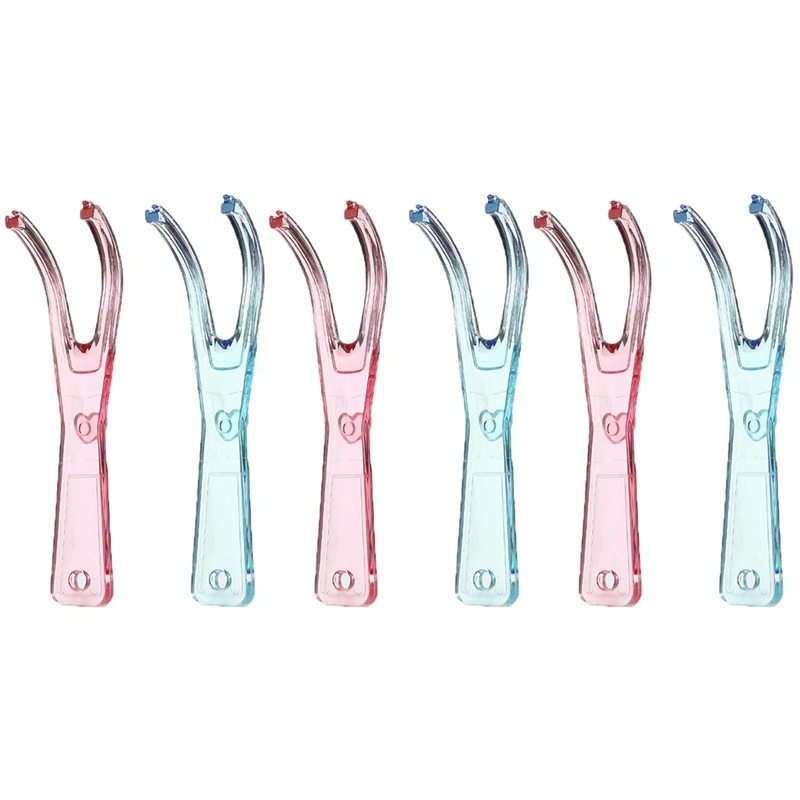 6Pcs  Floss Holder Aid Oral Picks Teeth Care Interdental Durable Teeth Cleaning Breath Fresh Oral Care Tool