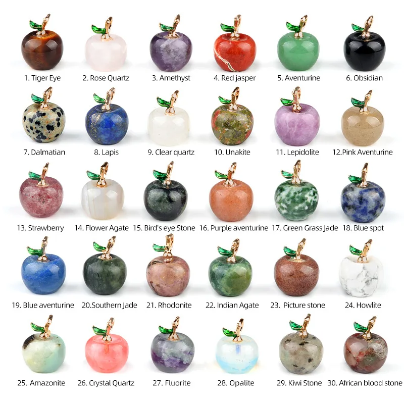 

10pcs/lot Wholesale Fashion Quality Natural Stone Rose Quartz Amethysts Apple Shape Pendants for Jewelry Making 10x14mm