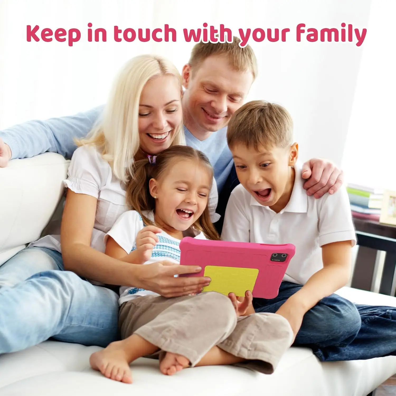 URAO Kids Tablet 7 Inch Android 13 Tablets Quad Core 5GB RAM 32GB ROM 2500mAh Dual Camera Bluetooth WiFi Parental Control PC Pad