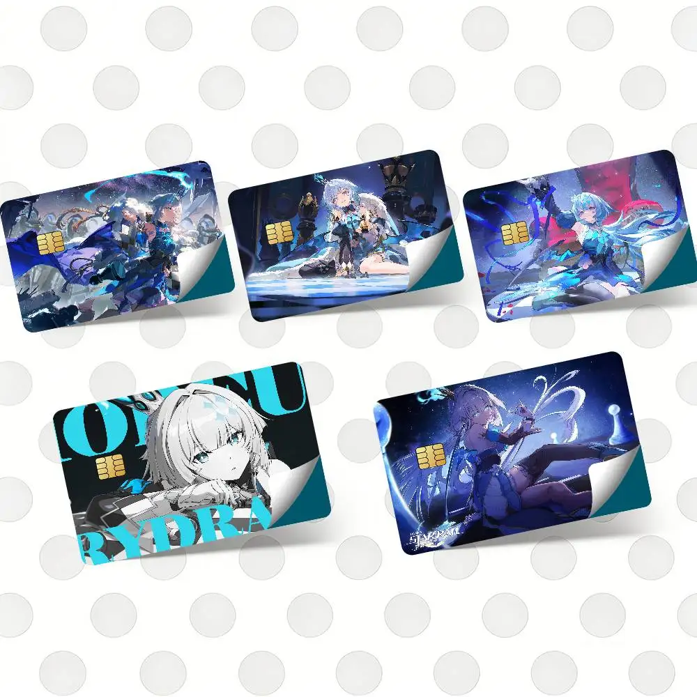 Honkai Star Rail Cerydra Game Credit Card Debit Card Waterproof Sticker Bank Bus Card Protective Film Sticker