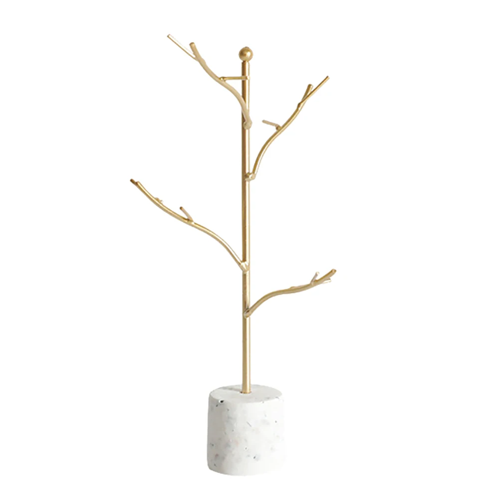 

1 шт., подставка для ювелирных изделий, уникальная форма дерева, прочная сплавная смола для подвешивания серег, ожерелий, браслетов, подставка для ювелирных изделий