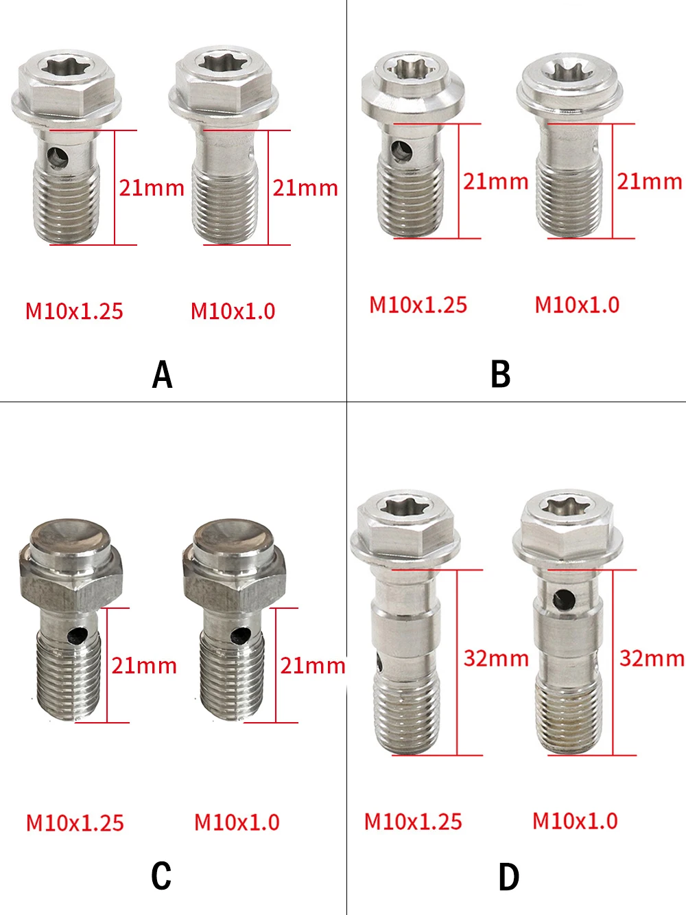 Universal 304 Stainless Steel Motorcycle Brake Caliper Banjo Bolt Bleed Screw Nipple For Honda Yamaha Kawasaki Suzuki Motocross