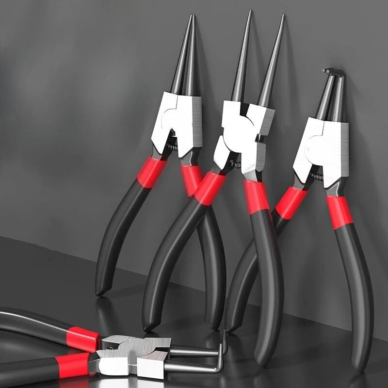 5-inch Industrial-grade Clamp Pliers with Multi-functional Pointed Tip and Outward-bending Expansion Function