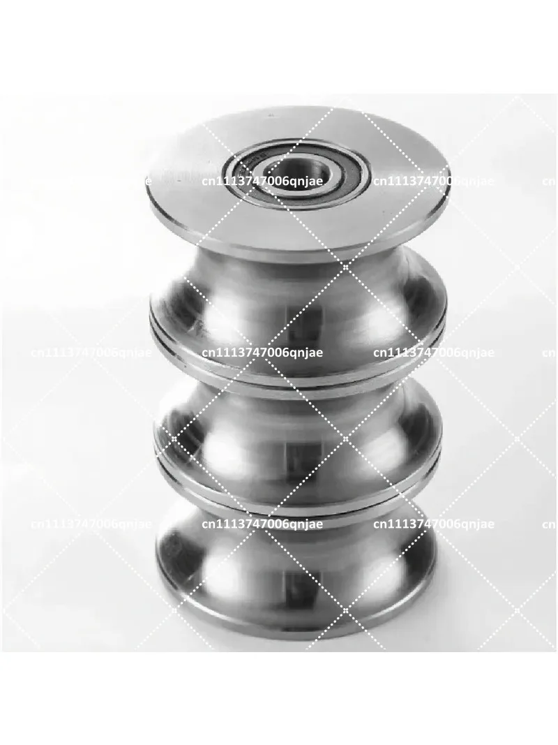 98mm Hanging Guide Rail U Groove Pulley Roller 45 Steel Belt Bearing Wheel for Sliding Door 50mm Tube view 6