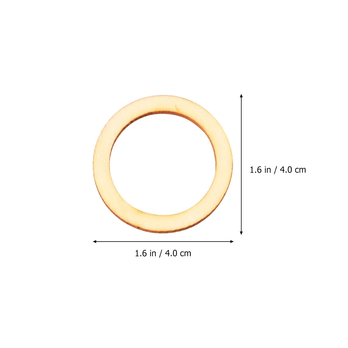 

100pcs Wooden Slice Craft Accessories 4Cm Round Wood Chips Diy Decor For Christmas Tree Wall Hanging Hollowed Circle Pieces
