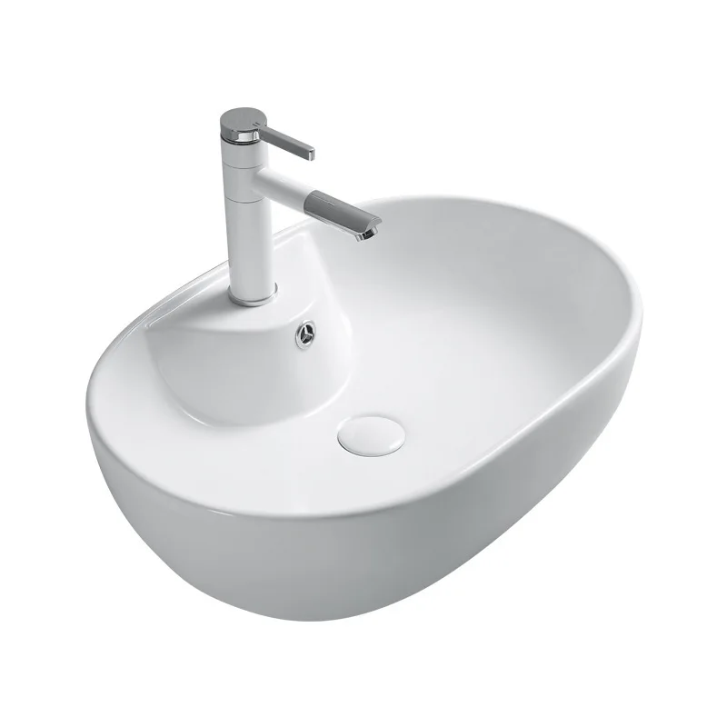 

Ceramic wash basin, oval hotel bathroom wash basin