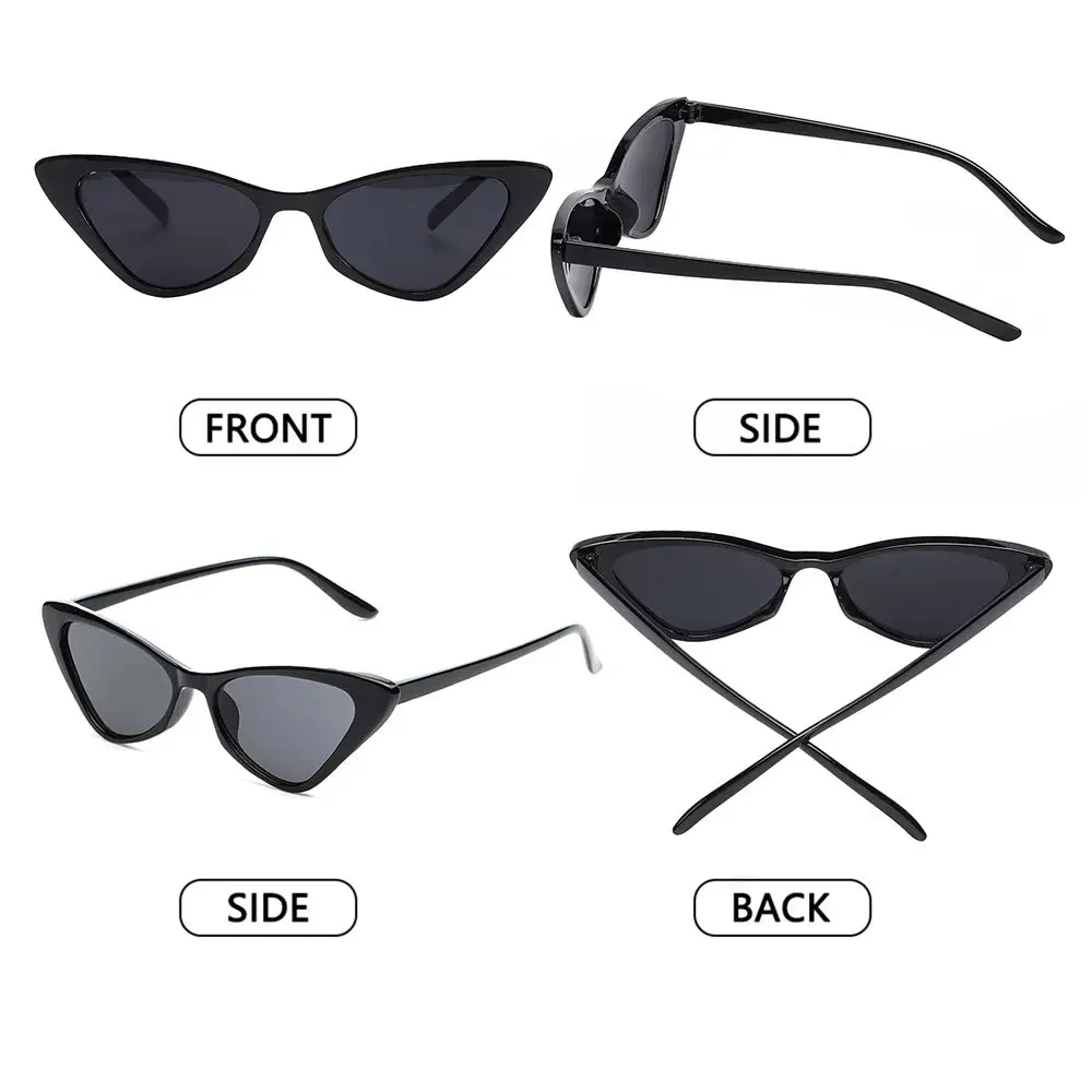 Vintage Cat Eye Sunglasses for Women Small Frame Retro Sunglasses UV400 Protection Eyewear Fashion Trendy Streetwear Accessories image 2