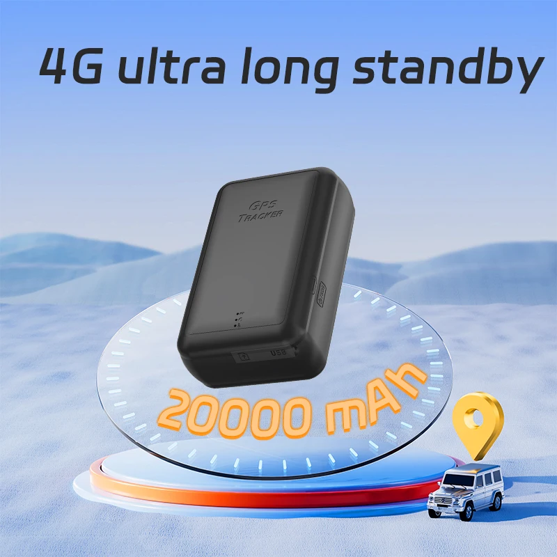 20000mah Long Battery Life Strong Magnet Asset Car GPS Device Real Time 4G LTE Wireless Magnetic Tracker PC GSM GPRS Beidou