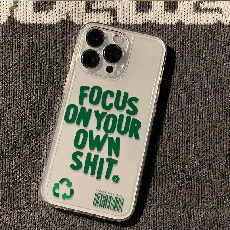 Clear Phone Case With Bold Gre - Phone Cases Recycling recension och pris